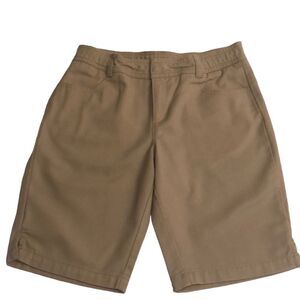 Copper Key Girls Khaki Bermuda Shorts Size 12 School Uniform Flat Front
